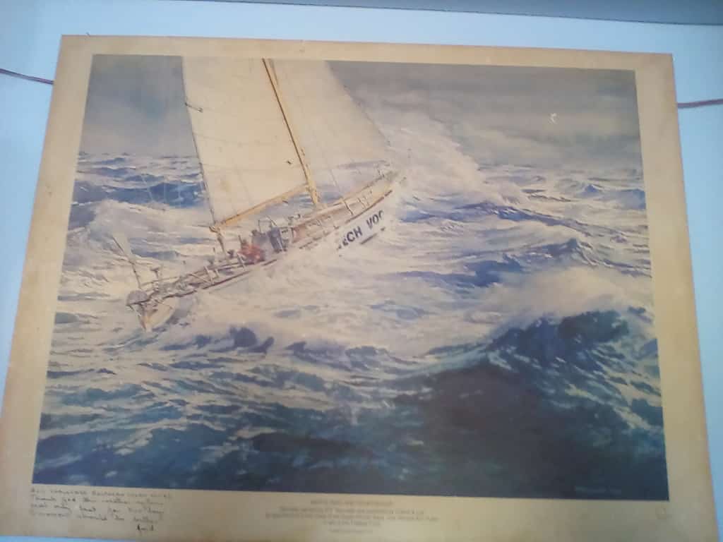 Yacht on stormy sea