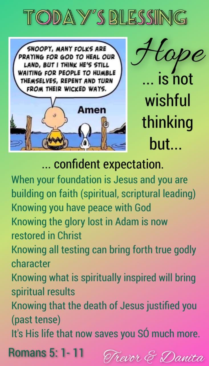 Hope is confident expectation